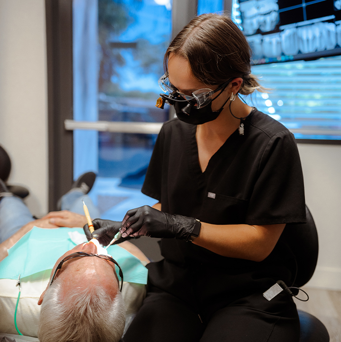Scottsdale emergency dentist treating a dental patient